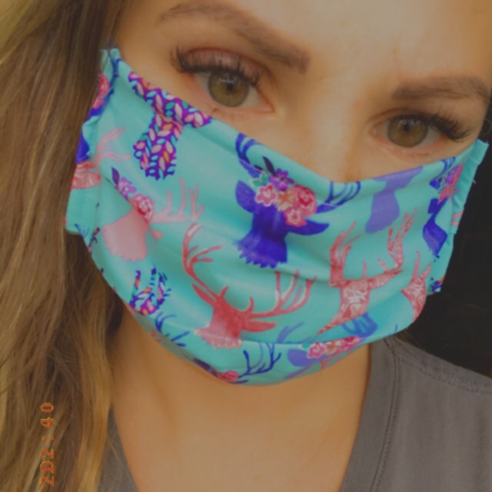 Homemade single layer cotton mask